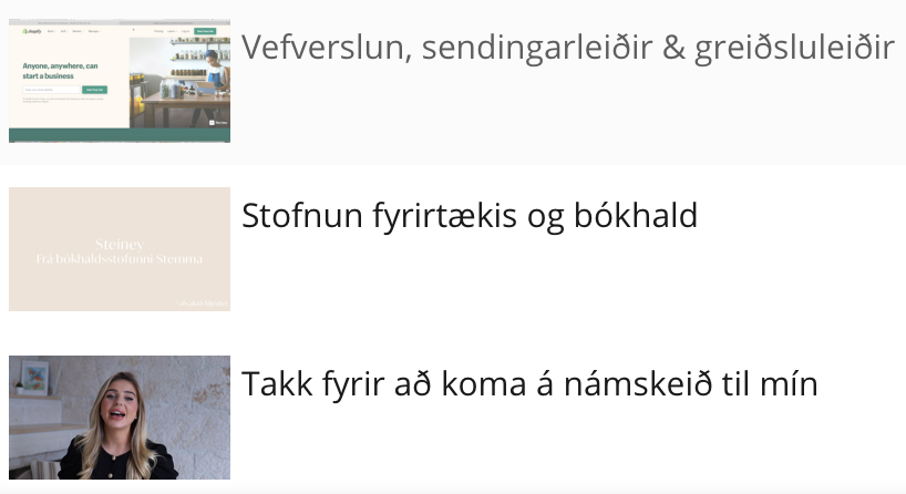 NETNÁMSKEIÐ: Hugmynd að vörumerki