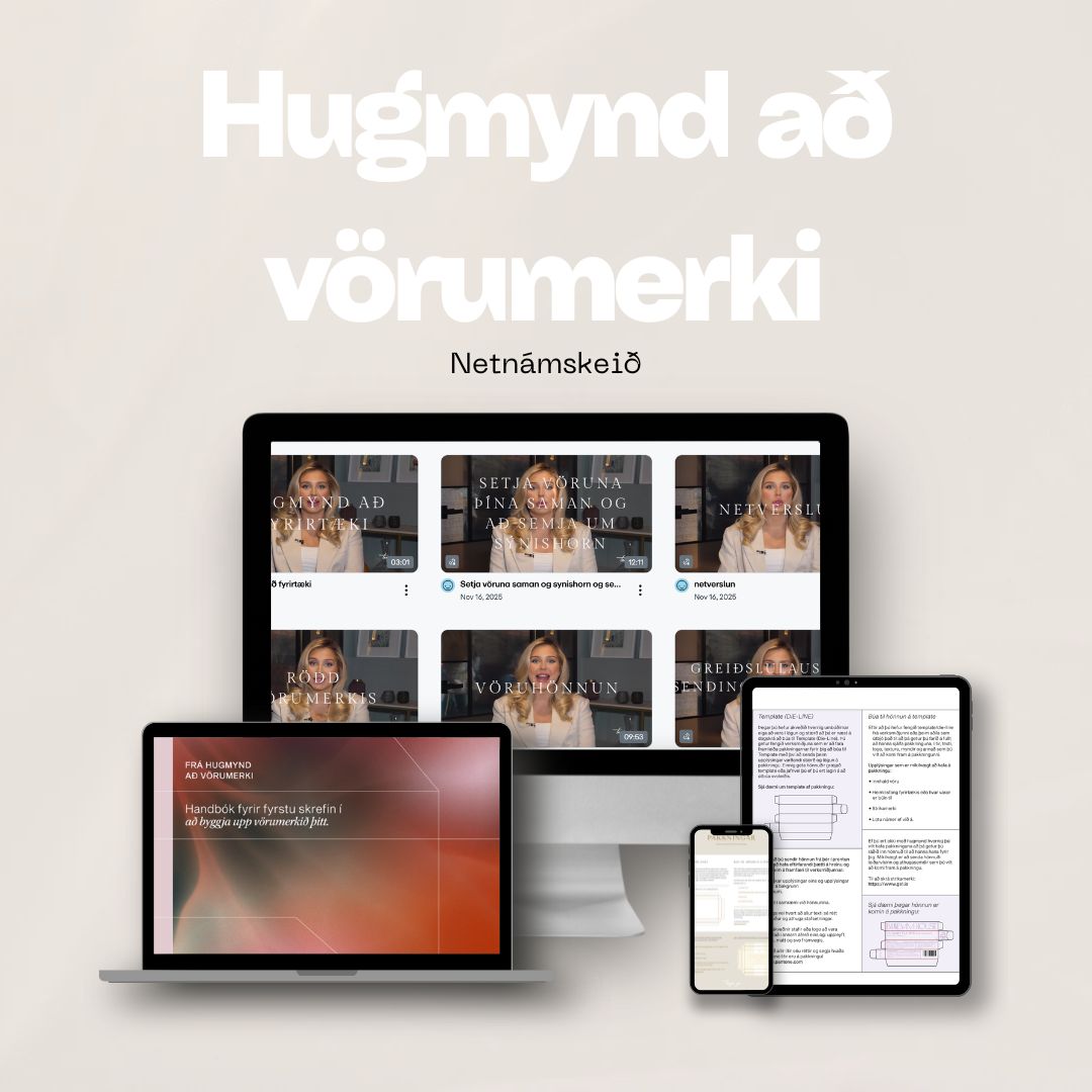 2026 NETNÁMSKEIÐ: Hugmynd að vörumerki
