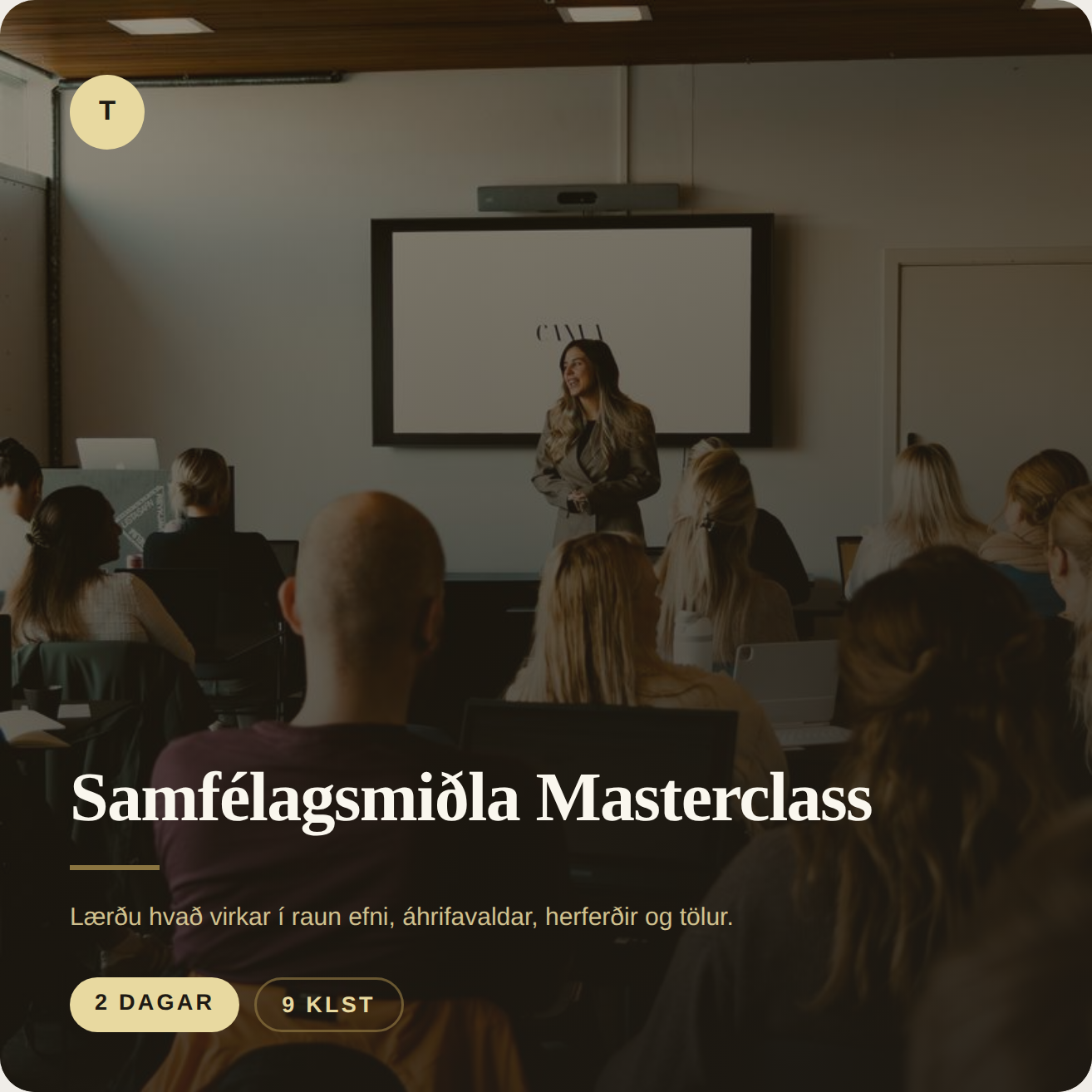 2026 Samfélagsmiðla Masterclass
